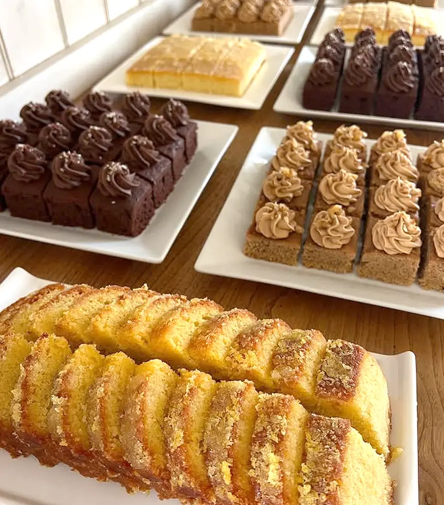 A mixed selection of freshly homemade cakes