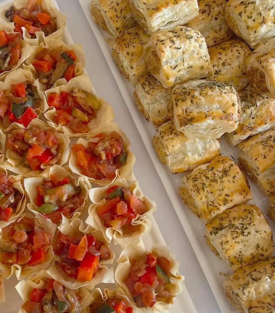 Mediterranean Filos & Cheese and Cheese and Herb Pastry Rolls